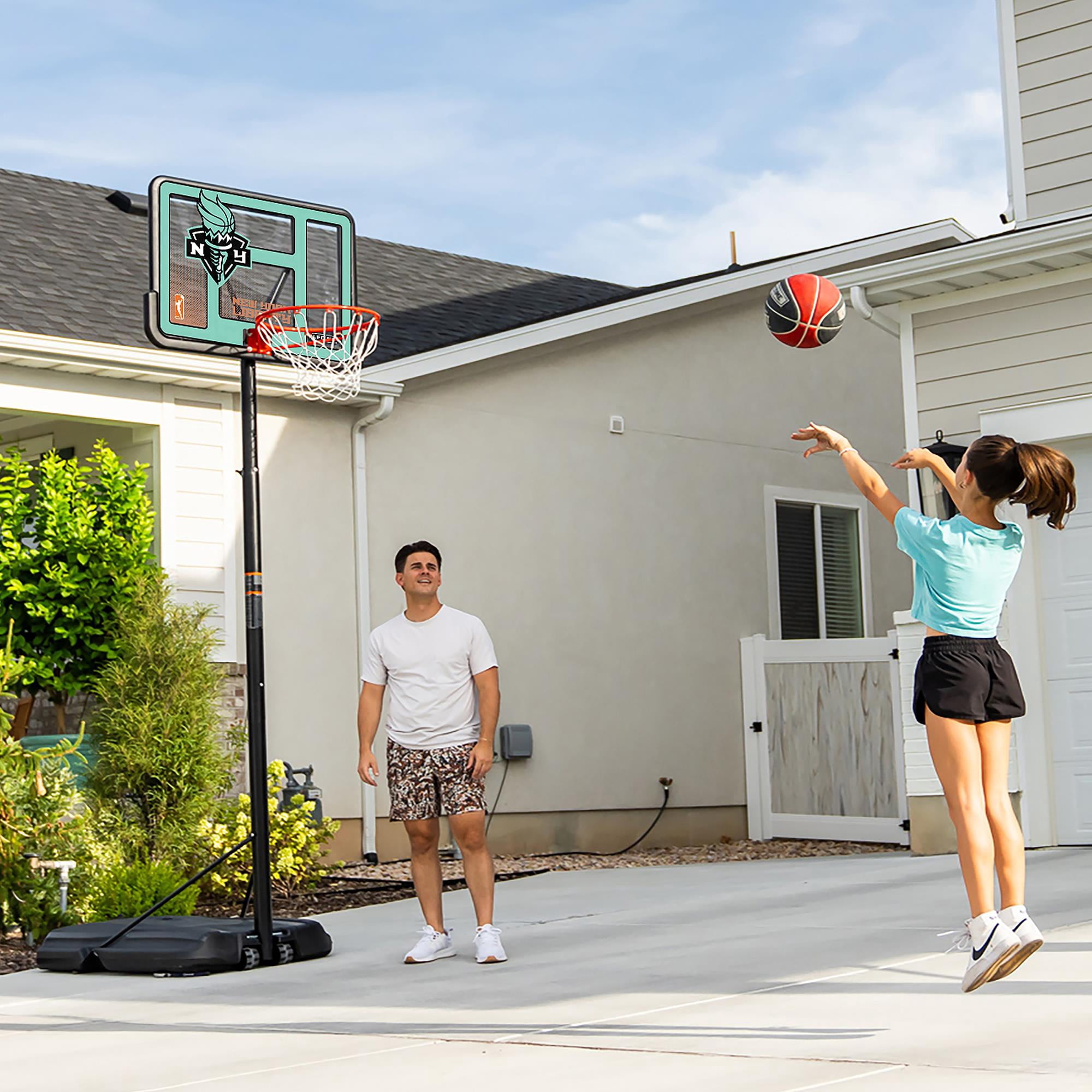 Lifetime WNBA New York Liberty 44" Portable Basketball Hoop with Wheels - 7.5 to 10 Ft Adjustable Height