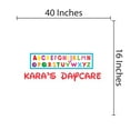 thumbnail image 3 of DAYCARE - Removable Personalized Name Lettering Art Daycare Decoration English Alphabet Multicolored Design Vinyl Wall Decal - Kids Playroom Adhesive Educational Wall Décor Sticker 40" x 16", 3 of 3
