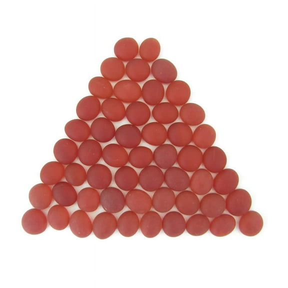 Crystal Red Frosted Gaming Stones 12 - 14mm (40 or More) Chessex
