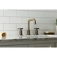thumbnail image 3 of Kingston Brass KS1413RKX Webb Widespread Bathroom Faucet with Knurled Handle and Push Pop-Up Drain, Antique Brass, 3 of 8