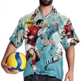 thumbnail image 4 of Football Men's Poplin Casual Printed Button Down Short Sleeve Summer Beach Shirts Unisex, 4 of 6