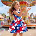 thumbnail image 5 of CAUYDY Toddler Girl Dresses 1T-6T Kid Girls 4th of July Straps Dress Baby American Flag Stars Striped Sundress Children Independence Day Outfits (Sizes 2-3 Years,White), 5 of 5