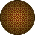 thumbnail image 1 of Ahgly Company Indoor Round Patterned Dark Bronze Brown Area Rugs, 8' Round, 1 of 6