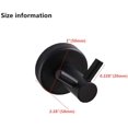 thumbnail image 2 of DAMAIE Stainless Steel Double Coat Hooks,3 Packs Matte Black Color Robe Hook,Bath Towel Hook,Hat Hanger, 2 of 7