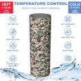 thumbnail image 5 of Camouflage 20 Oz Stainless Steel Skinny Tumbler – Vacuum Insulated Slim Travel Cup with Lid & Stainless Steel Straw, 360° Full Wrap Printed Tumbler for Home, Office & Outdoor Use, 5 of 6