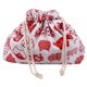 thumbnail image 4 of EeaseMX Bolsa bento japonesa gruesa de doble capa con cordón de algodón y cáñamo (roja), 4 of 7