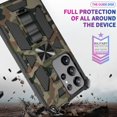 thumbnail image 4 of Camouflage Case for Samsung Galaxy S23 Ultra (Not S23) with Magnetic Kickstand, Built-in 360° Rotate Ring Stand Magnetic Car Mount Phone Cover Case for Samsung Galaxy S23 Ultra MC Army Green, 4 of 7