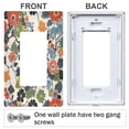 thumbnail image 3 of Yayeee Rocker Switch Wall Plate 3-Gang 6.5"x4.6" Home Decorative Outlet Cover, Black Flowers Pattern, 3 of 6