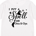 thumbnail image 4 of Inktastic I Put a Spell on Oma and Opa Witch Hat and Broom Boys or Girls Long Sleeve Toddler T-Shirt, 4 of 5