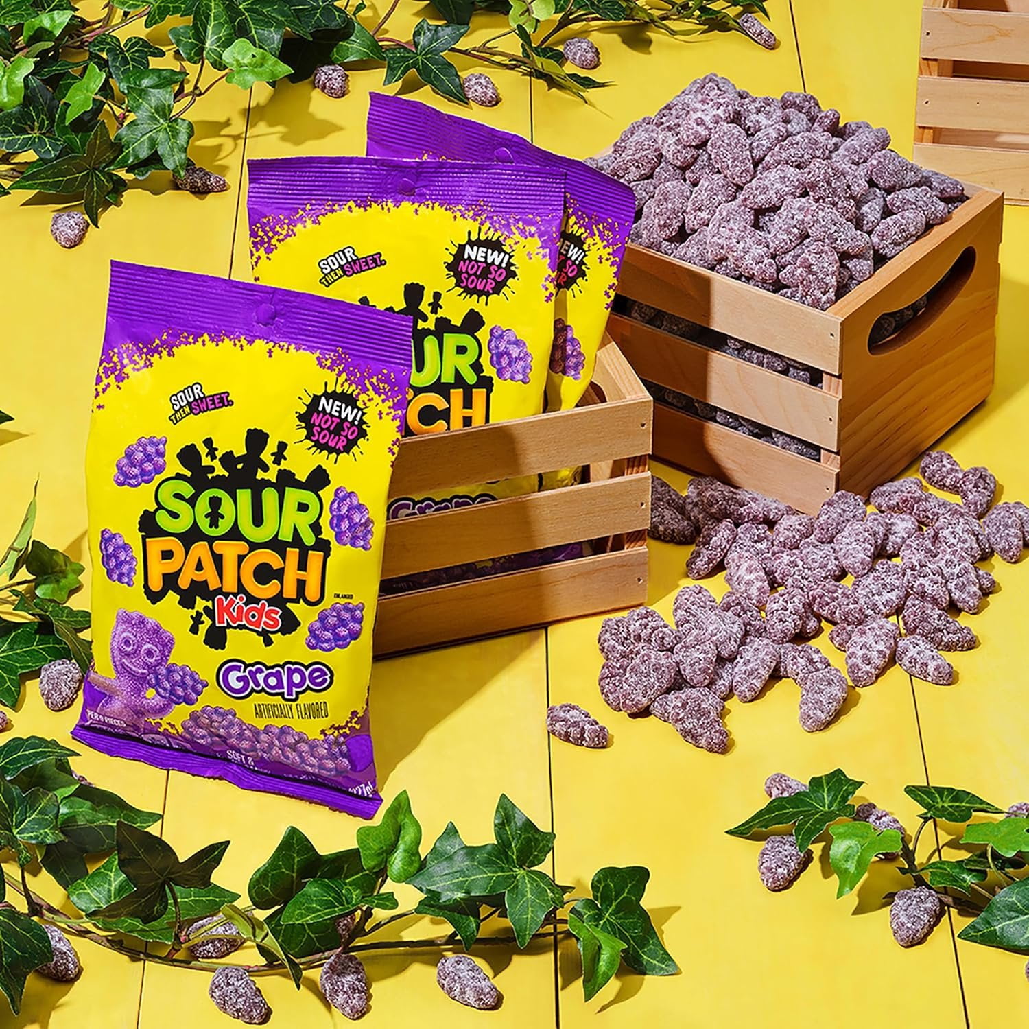 (5 pack) SOUR PATCH KIDS Grape Soft & Chewy Candy, 8.02 oz
