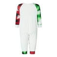 thumbnail image 6 of Qiylii Parent-Child Christmas Family Pajamas Matching Set, Long Sleeve Tree Letters Print T-shirt with Plaid Pants Sleepwear Loungewear for Holiday Pjs Nightwear, 6 of 10