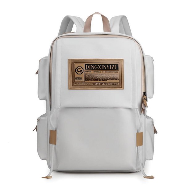 Mochila de PU, bolso para computadora, bolso de viaje para exteriores, mochila para estudiantes de secundaria, mochila moderna para viajar al trabajo