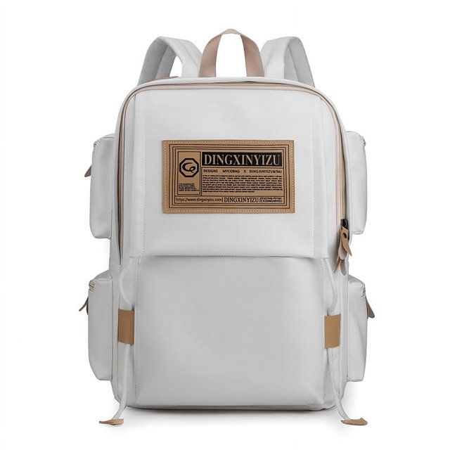 Mochila de PU, bolso para computadora, bolso de viaje para exteriores, mochila para estudiantes de secundaria, mochila moderna para viajar al trabajo