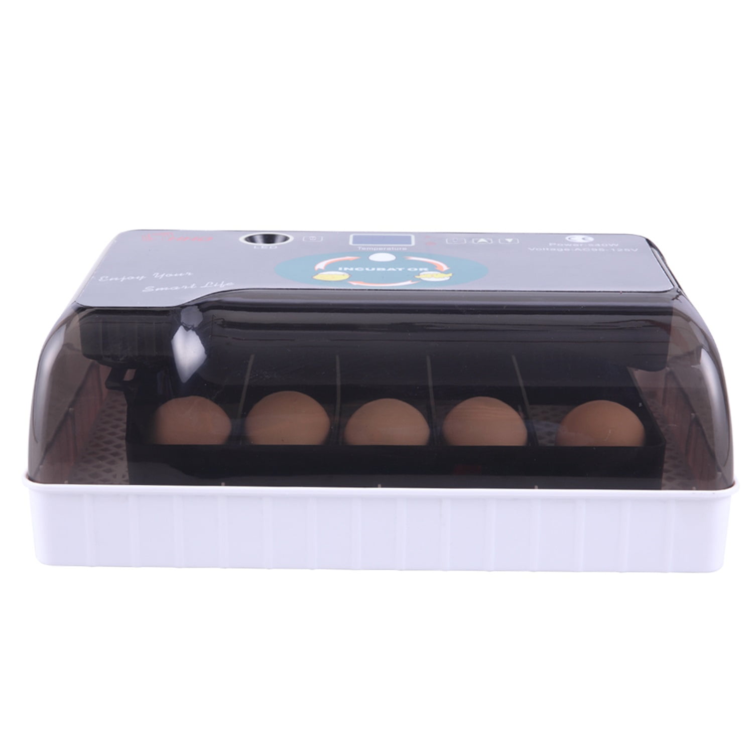 Canddidliike Egg Incubator, 12 Eggs Fully Automatic Digital Poultry Hatcher Machine Breeder with LED Candler Canddidliike Egg Incubator, 12 Eggs Fully Automatic Digital Poultry Hatcher Machine Breeder with LED Candler