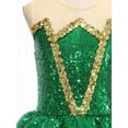 thumbnail image 5 of LiiYii Kids Girls Elf Tulle Tutu Dress Elf Princess Fancy Dress Up Shiny Sequins Party Dress Green 8, 5 of 7