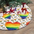 thumbnail image 3 of FMSHPON Rainbow Colors Lip Kiss Xmas Christmas Tree Skirt Stand Mat for Holiday Party Decoration Indoor Outdoor 36 inches, 3 of 3