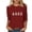 Wine_A, variant on gbyLJF Women's Plus Size 3/4 Sleeve Halloween Shirts Funny Ghost Rhinestone Graphic Top Casual Fall Family Party Mom Tee