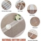 thumbnail image 2 of Nvzi Mantel de lino y algodón con borlas para mesa de cocina, comedor, manteles antiarrugas (marrón, redondo, 140cm), 2 of 4