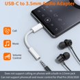 thumbnail image 2 of Adaptador USB tipo C a conector hembra para auriculares de 3,5 mm, paquete de 2, 2 of 6