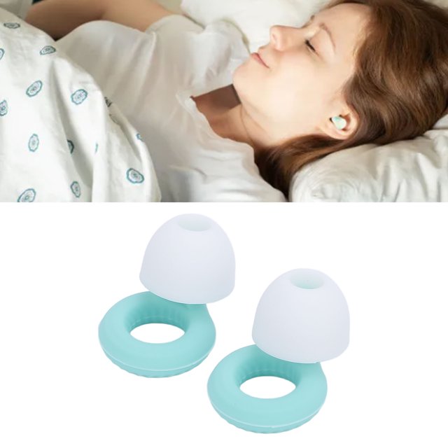Taponas para los oídos de cancelación de ruido, tapones para los oídos cómodos de 2 pares de silicona para dormir con Puntas para Las Oejas para Uso Diario
