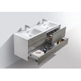 thumbnail image 5 of KubeBath DeLusso 60" Double Sink  Ash Gray Wall Mount Modern Bathroom Vanity, 5 of 5