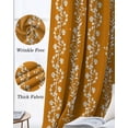thumbnail image 6 of Orange Spring Leaves Blackout Curtains 90 Inch Length 2 Panels Set for Living Room Bedroom, Pastoral Botanical Striped Flowers Privacy Window Treatment Thermal Insulated Black Out Drapes 52"x90", 6 of 8