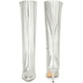 thumbnail image 5 of BLISSFUL STEP Pointed Toe Stiletto Heels Knee High Boots for Women, 5 of 6