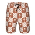 thumbnail image 4 of Naloa Brown Palms Men's Beach Shorts, Surfing shorts, Swim trunks, Quick Dry Swim Trunks for Surfing Beach Fun - X-Large, 4 of 9