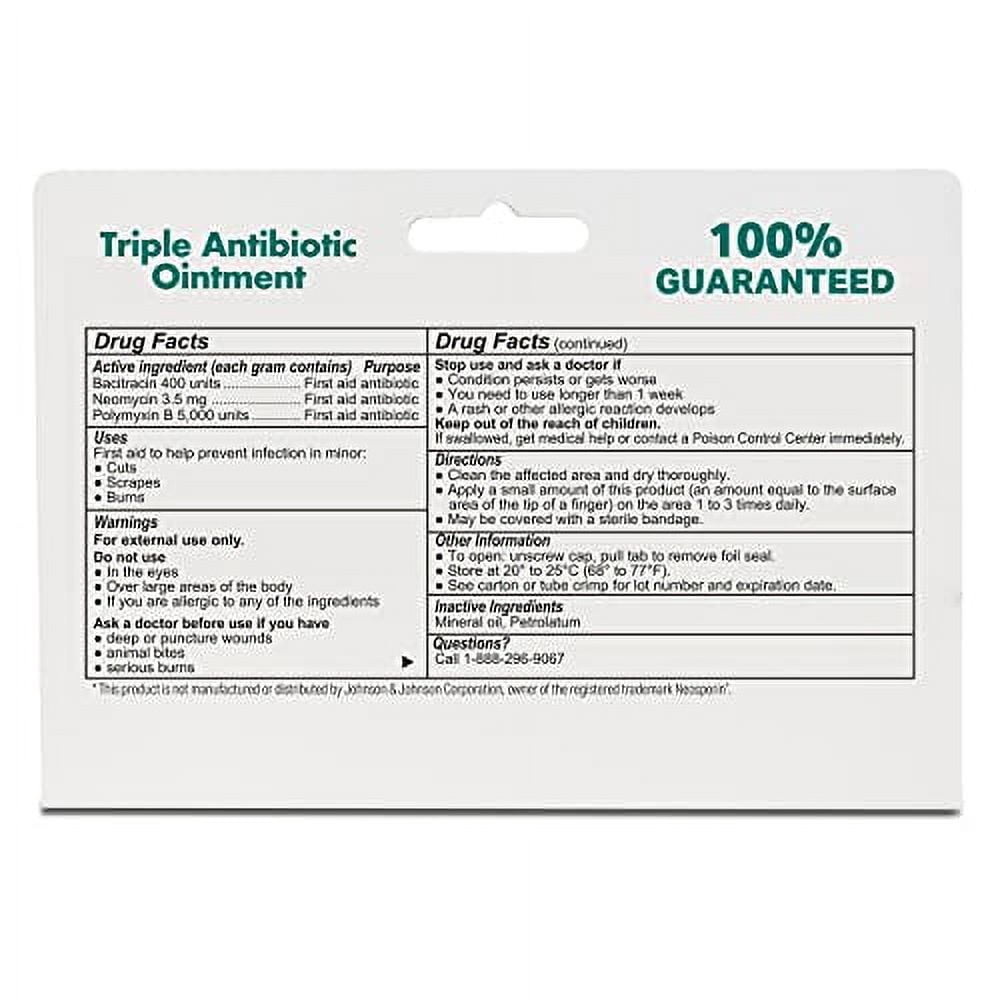 Globe (4 Pack) Triple Antibiotic First Aid Ointment, 1 oz, 24-Hour Infection Protection, Wound Care Treatment for Minor Scrapes, Burns and Cuts