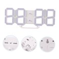 thumbnail image 4 of Greenadscape 1Pcs 3D LED Digital Clock White Blue Rectangular Wall Desk Style Home Decoration Office Use Hotel Room Adults, 4 of 8