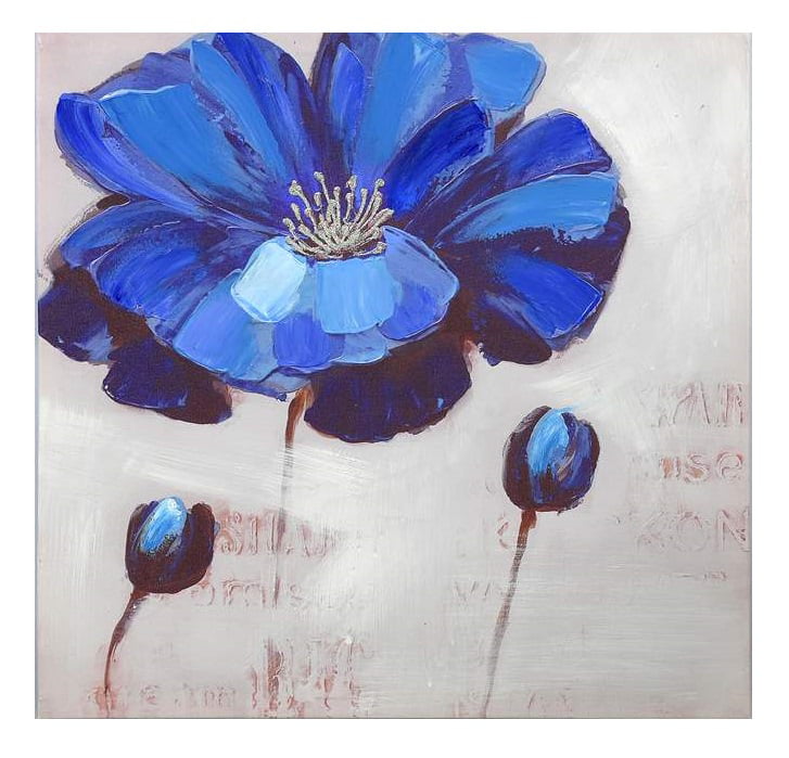 Cobalt Blue Poppy Hair Flower