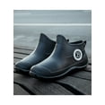 thumbnail image 4 of Difumos Mens Deck Fishing Boots Waterproof Rain Boots Anti-Slip Winter Ankle Water Boots Outdoor Muck Short Fishing Shoes Black 7.5-8, 4 of 7