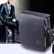 thumbnail image 2 of Bolso bandolera vertical de PU para hombre - Talla M (Negro), 2 of 5