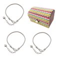 thumbnail image 3 of De Pulseras De Hematita, Pulsera De Cuentas De Oro Galvanizadas, Pulsera De Oro Con Clip De Papel Para Mujeres Y Hombres, Cadena Exquisita, Regalos De Joyería 3 Uds Serendint AP006012-00, 3 of 6