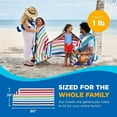 thumbnail image 5 of Kaufman - Large Beach Towels | 30" x 60" Terry Cabana Striped Beach Towels | Absorbent, Quick-Drying | 100% Cotton Thick Beach Towels (4 Pack), 5 of 7