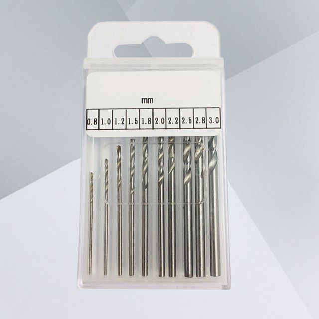 NUOLUX 10Ud Brocas Para Y Madera Con Taladro Manual En Color Plata Y Alta Precisión