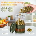 thumbnail image 3 of Glass Pickle Container with Strainer, Leak-Proof Olive Jar for Kitchen Storage, Fermentation, Pickling, 3 of 6