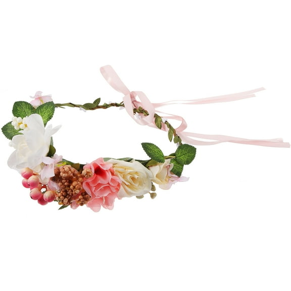BESTYASH Wedding Hair Wreath Bride Wreath Plastic 1Pack