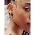thumbnail image 2 of Suplight 925 Sterling Silver Huggie Earrings for Women Plain Hoop Earrings, Gold/Rose Gold/Black Plated, 2 of 8