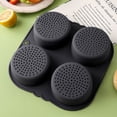 thumbnail image 2 of 2 Pcs Silicone Hamburger Bun Pan 4-Cavity Non Stick  Baking Mold, 2 of 7