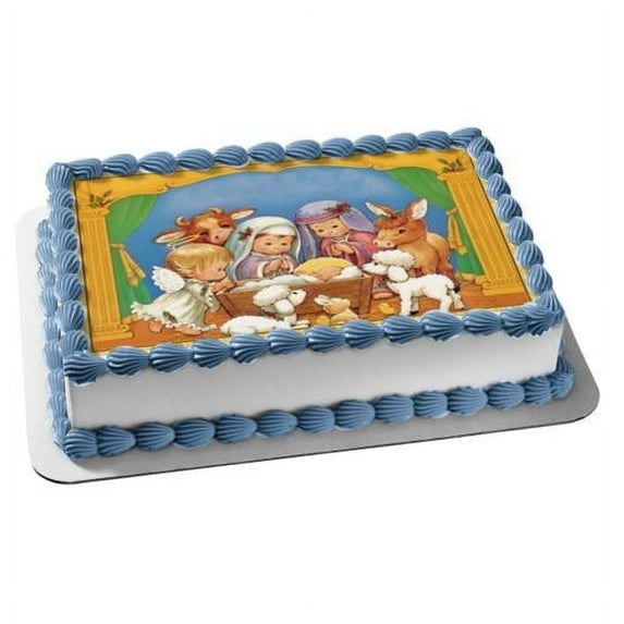 Nativity Christmas Edible Image Cake Topper For Half Sheet Cake By TNCT