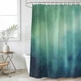 thumbnail image 4 of Teal Green Starry Night Bathroom Shower Curtains with 12 Hooks Polyester Waterproof Shower Curtain for Stalls and Bathtubs Modern Vintage Scenery Decorative Bathroom Privacy Curtain 36x72 Inches, 4 of 8