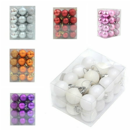 Holiday Tree Decorations Christmas Ball Ornaments Shatterproof Christmas Decorations Tree Balls Small for Holiday Wedding Party Decoration,Tree Ornaments Hooks(30mm Gold) ()