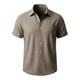 thumbnail image 4 of Ceisia Men's Solid Color Short Sleeve Linen-like Shirt Breathable Summer Beach Shirt with Chest PocketKhakiM Gifts, 4 of 8