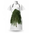thumbnail image 3 of Willow Tree Apron, Weeping Branches with Joyous Leaves Botanical Theme, Unisex Kitchen Bib with Adjustable Neck for Cooking Gardening, Adult Size, Green Olive Green, by Ambesonne, 3 of 4