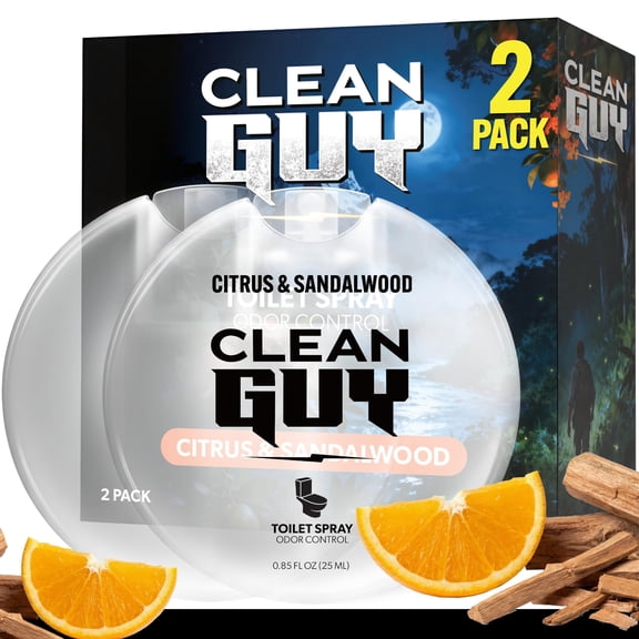Clean Guy Pre-Poo Toilet Spray for Men, Poop Spray Odor Eliminator – Masculine Bathroom Deodorizer & Air Freshener with Essential Oils
