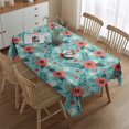 thumbnail image 2 of Pioneer Flower Floral Print Pattern Rectangle Tablecloth 60"x84", Waterproof Polyester Table Cloth, Wipeable Spillproof for Dining Camping Indoor Outdoor, 2 of 5