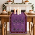 thumbnail image 2 of Table Runner 72 Inches Long for Kitchen Dining, Purple Boho Dresser Scarf Farmhouse, Dining Table Decorations for Wedding/Parties, Country Abstract Geometric Ethnic Aesthetic 14 x 72 In, 2 of 8