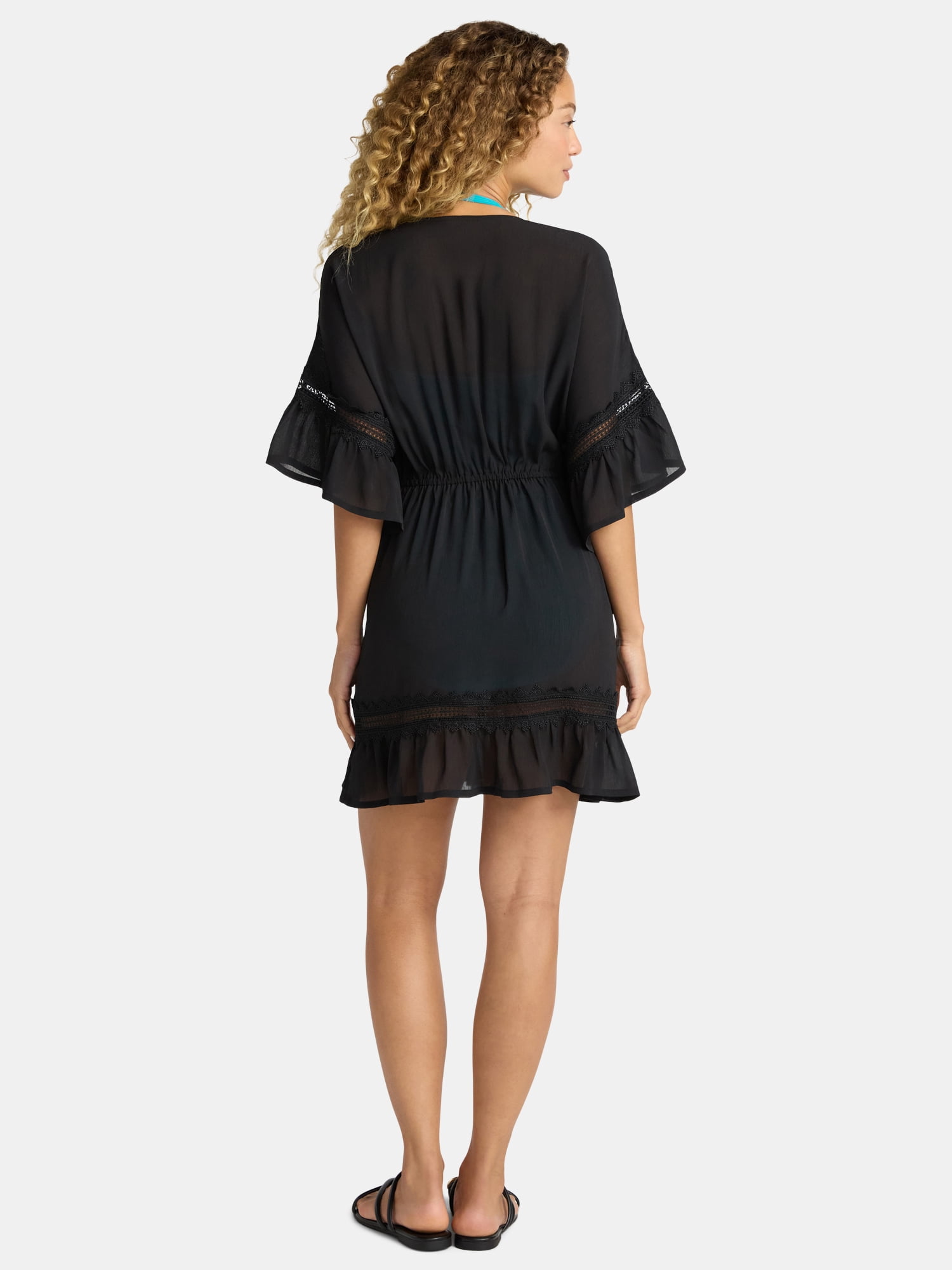 Time and Tru Women's and Women's Plus Chiffon Kimono Coverup, Sizes XS-3X