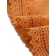 thumbnail image 5 of Mini vestido sólido de manga corta con cuello en V y cintura elástica para mujer naranja L, 5 of 5